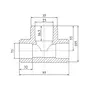 Тройник PPR Blue Ocean 75х25х75 редукционный