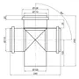 Крестовина канализационная TA Sewage 110, 90 °