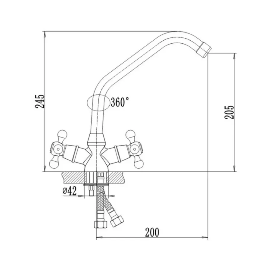 Смеситель для кухни Qtap Mayfair CRM 271K