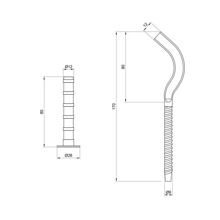 Кріплення SD Plus на алюмінієвий радіатор 9х170 мм SD109170R