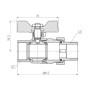 Кран кульовий "Американка" SD Forte 1" прямий SF220W25