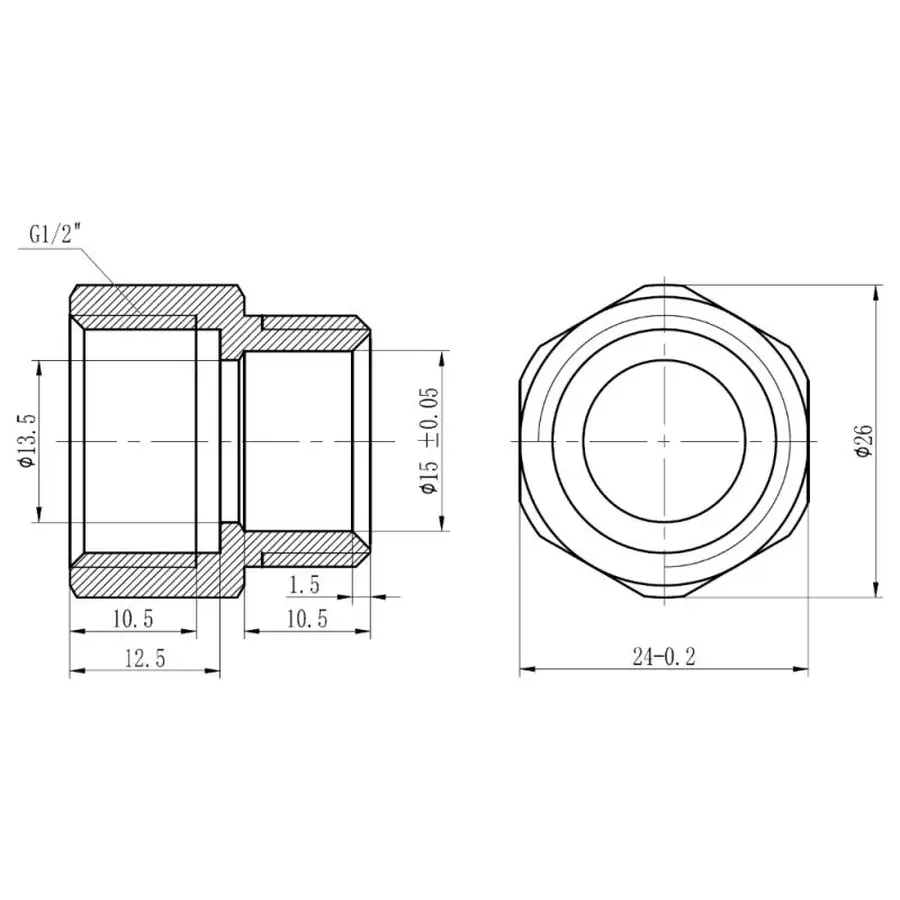 Муфта обтискна SD Forte 16х1/2" В SF171W1615