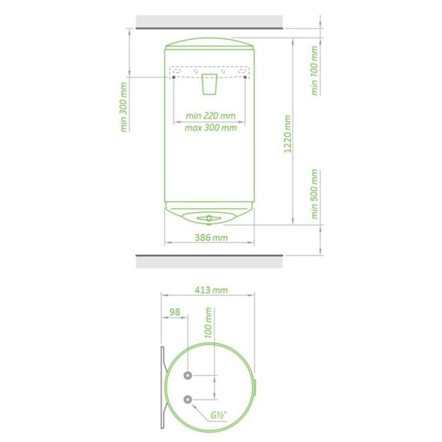 Водонагрівач Tesy Anticalc Slim 80 л, сухий ТЕН 1,2 кВт (GCV803524DD06TS2RC) 304133