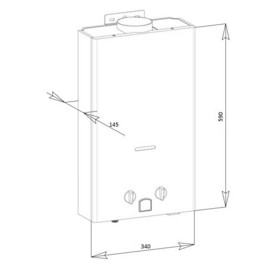 Колонка газова димохідна Aquatronic JSD20-A08 10 л White