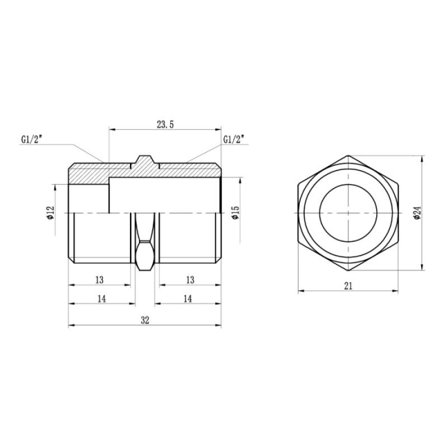 Ніпель подовжений SD Forte 1/2" SF35815L