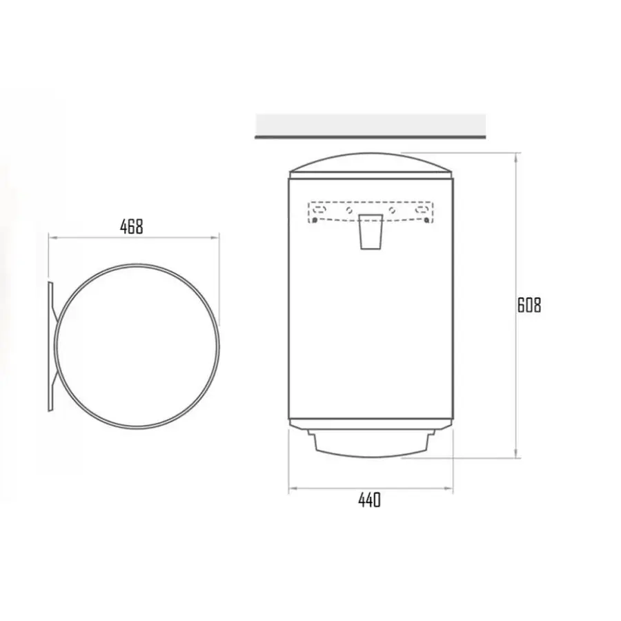 Водонагрівач Tesy DRY 50 л, сухий ТЕН 2х0,8 кВт (CTV504416DD06TR) 305096