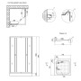 Душова кабіна Lidz Wawel SC80x80.SAT.LOW.GR, скло тоноване 4 мм