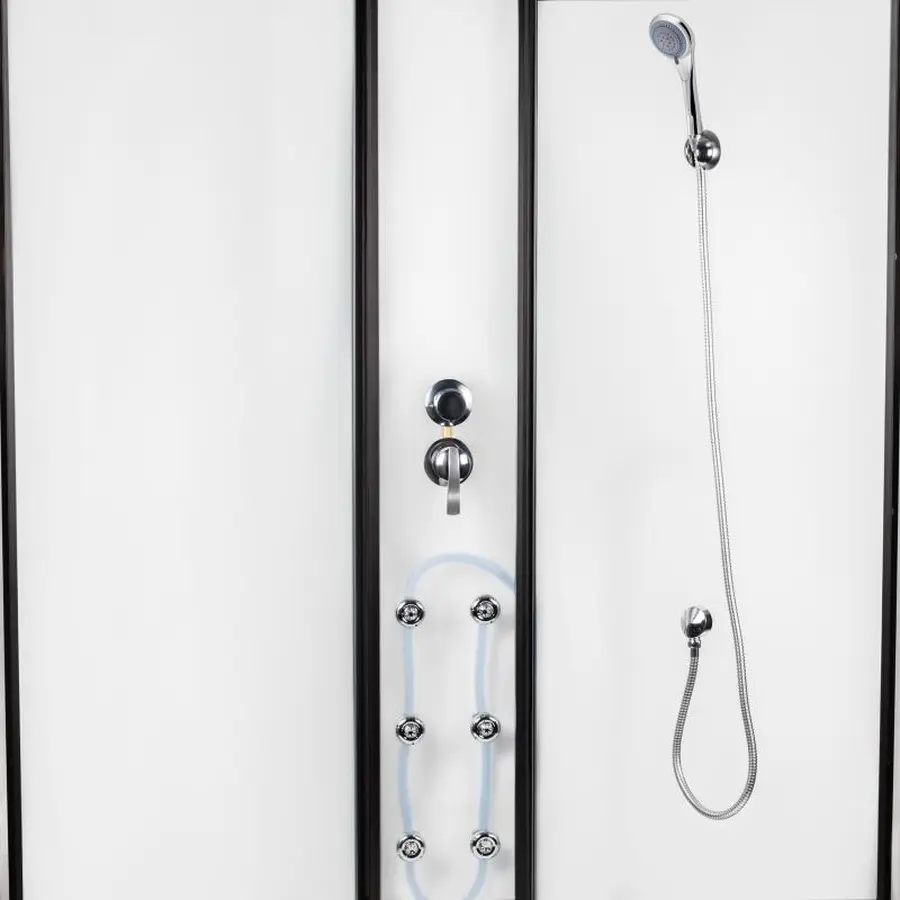 Гідромасажний бокс Lidz Majatek SBM90x90.BLA.HIGH.TR, скло прозоре 5 мм