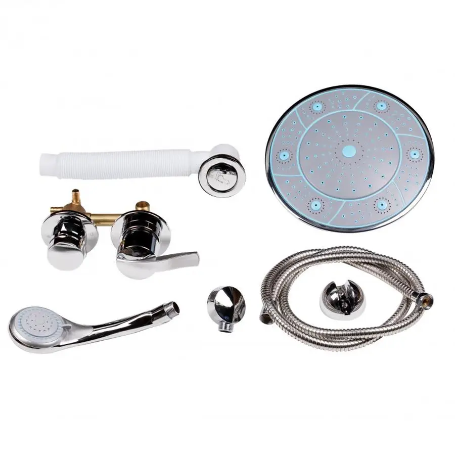 Гідромасажний бокс Lidz Majatek SBM90x90.BLA.HIGH.TR, скло прозоре 5 мм