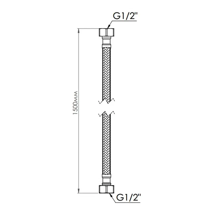 Гнучка підводка для води SD Forte ВВ 150 см SF391W150