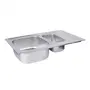 Кухонна мийка з додатковою чашею Lidz 7850 0,8 мм Satin (LIDZ7850SAT8)