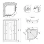 Душовий бокс Lidz Tani SB80x80.SAT.LOW.FB, скло Fabric 4 мм