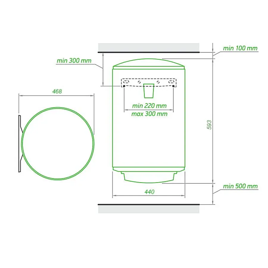 Водонагрівач Tesy SimpatECO 50 л, мокрий ТЕН 1,5 кВт (CTV504415D07TR) 305486