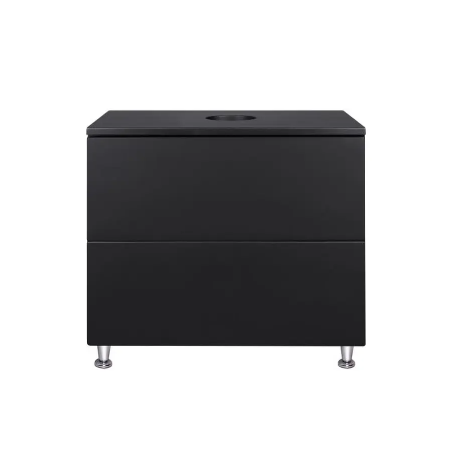 Тумба підлогова Qtap Tern 800х476х469 Matt black зі стільницею QT1780TNL802MB