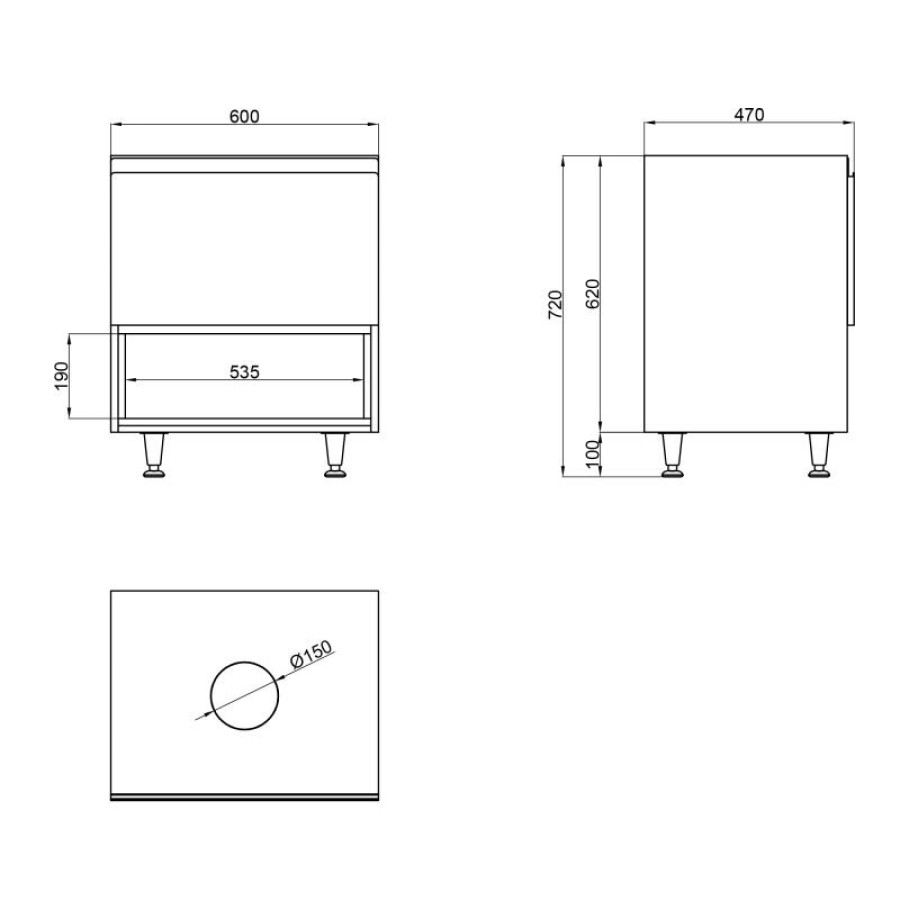 Тумба підлогова Qtap Robin 600х616х437 Graphite/Whitish oak зі стільницею QT1380TNН6002GWO