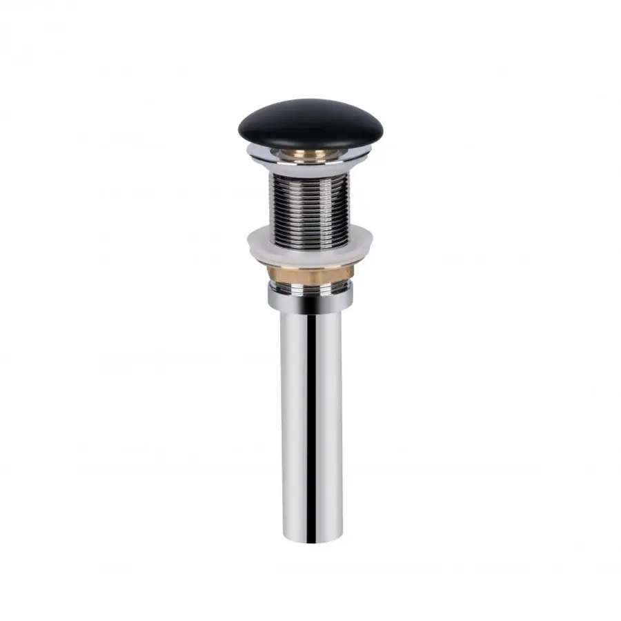 Раковина-чаша Qtap Leo 585х380х180 Matt black з донним клапаном QT1111A028MB