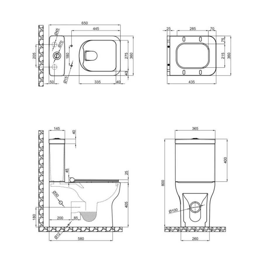 Унітаз-компакт Qtap Cardinal безобідковий з сідінням Soft-close QT0422C666PW