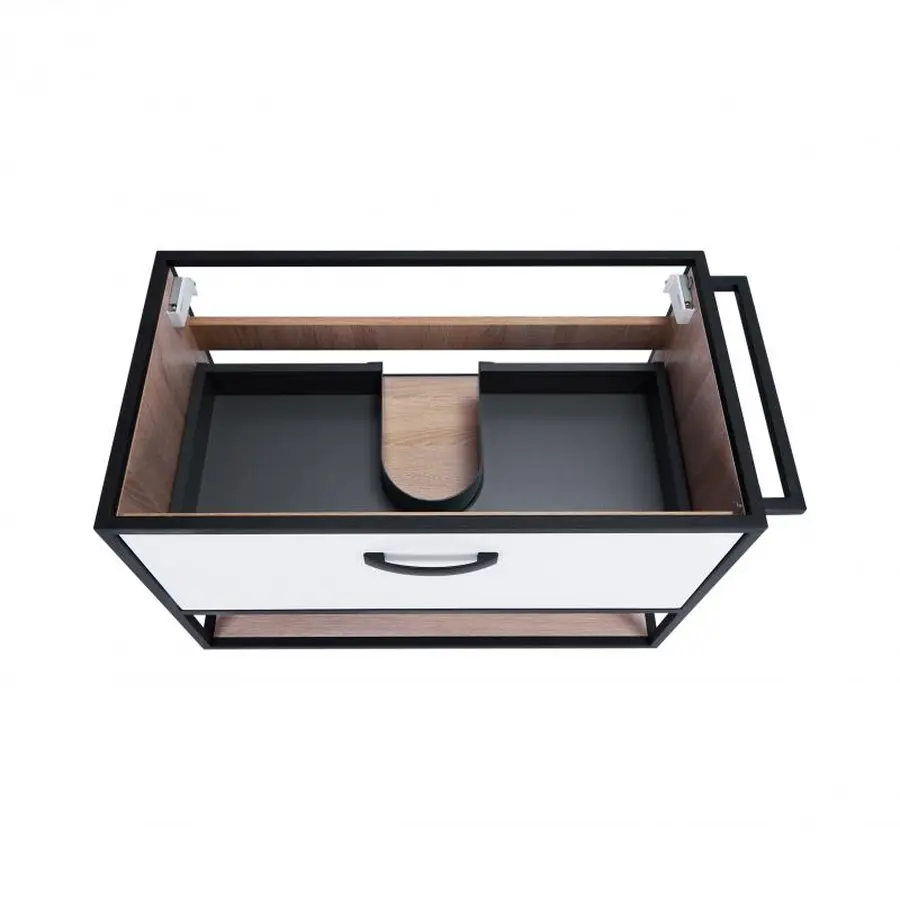 Комплект Qtap Taurus 800х580х437 White/Whitish oak тумба підвісна + раковина урізна QT2472TPT803WWO