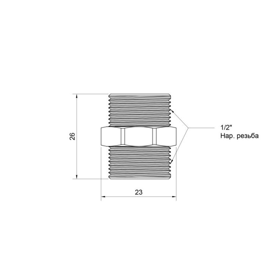 Ніпель SD Plus 1/2" ЗР SD4071515