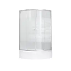 Набір Lidz душова кабіна Wieza SC80x80.SAT.MID.L, скло Linie 4 мм + піддон панеллю Kupala