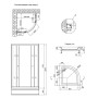 Набір Lidz душова кабіна Latwa SC80x80.SAT.MID.FR, скло Frost 4 мм + піддон с панелью Kupala