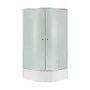 Набір Lidz душова кабіна Latwa SC80x80.SAT.MID.FR, скло Frost 4 мм + піддон с панелью Kupala