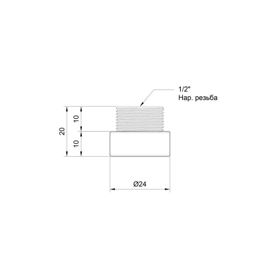 Подовжувач SD Plus 10х1/2" хром SD1301510