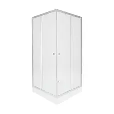 Набір Qtap душова кабіна Presto New CRM1099SC5 Clear 2020х900х900 мм + піддон Tern 309912C 90x90x12 см з сифоном