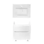 Комплект Qtap тумба підлогова Scorpio 600х825х460 мм White + раковина урізна Albatross 9H QT71SC43953