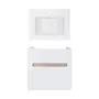 Комплект Qtap тумба підвісна Virgo 600х580х437 мм White/Whitish oak + раковина урізна Albatross E QT71V44073