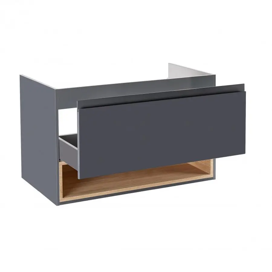 Тумба підвісна Qtap Robin 1000х580х500 GRAPHITE/WHITISH OAK QT1374TPВ1002NGWO