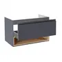 Тумба підвісна Qtap Robin 1000х580х500 GRAPHITE/WHITISH OAK QT1374TPВ1002NGWO