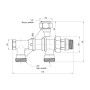 Кран радіаторний комбінований Icma 1/2" х3/4", нижнє підключення №877