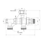 Кран радіаторний комбінований Icma 1/2" х3/4", нижнє підключення №877