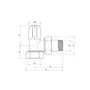 Кран радіаторний Icma 1/2" кутовий без ручки №805