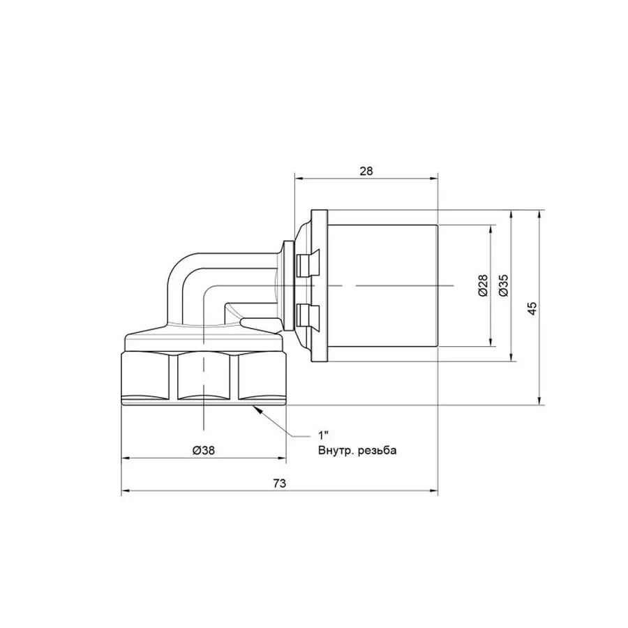 Кутик прес Icma 26х1" ВР №405