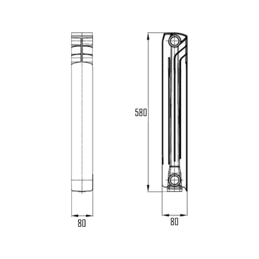 Радиатор биметаллический Ecotherm 500/80