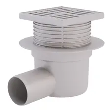 Трап ANI Plast TA5604 горизонтальний з пластиковою решіткою 100х100