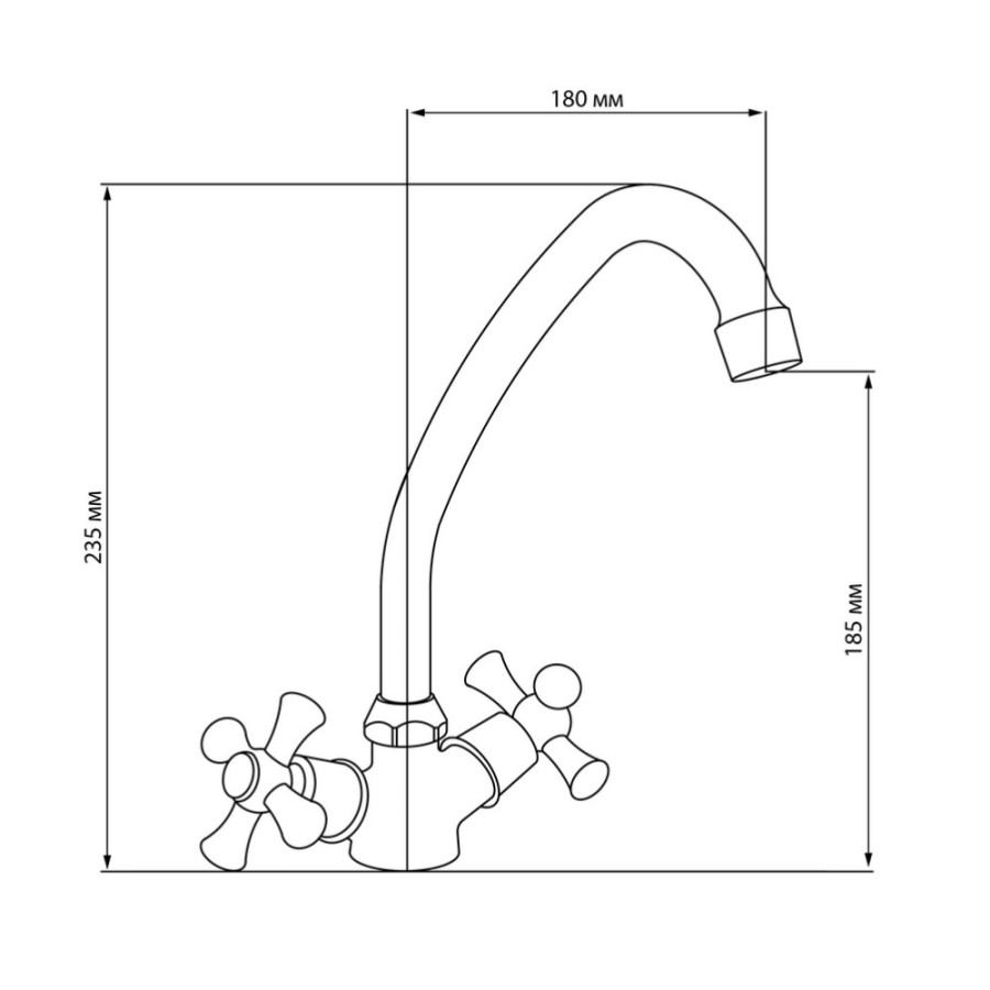 Смеситель для кухни GF (CRM) S-22-271AF