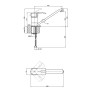 Кухонный смеситель стальной GF (CRM) S-03-002