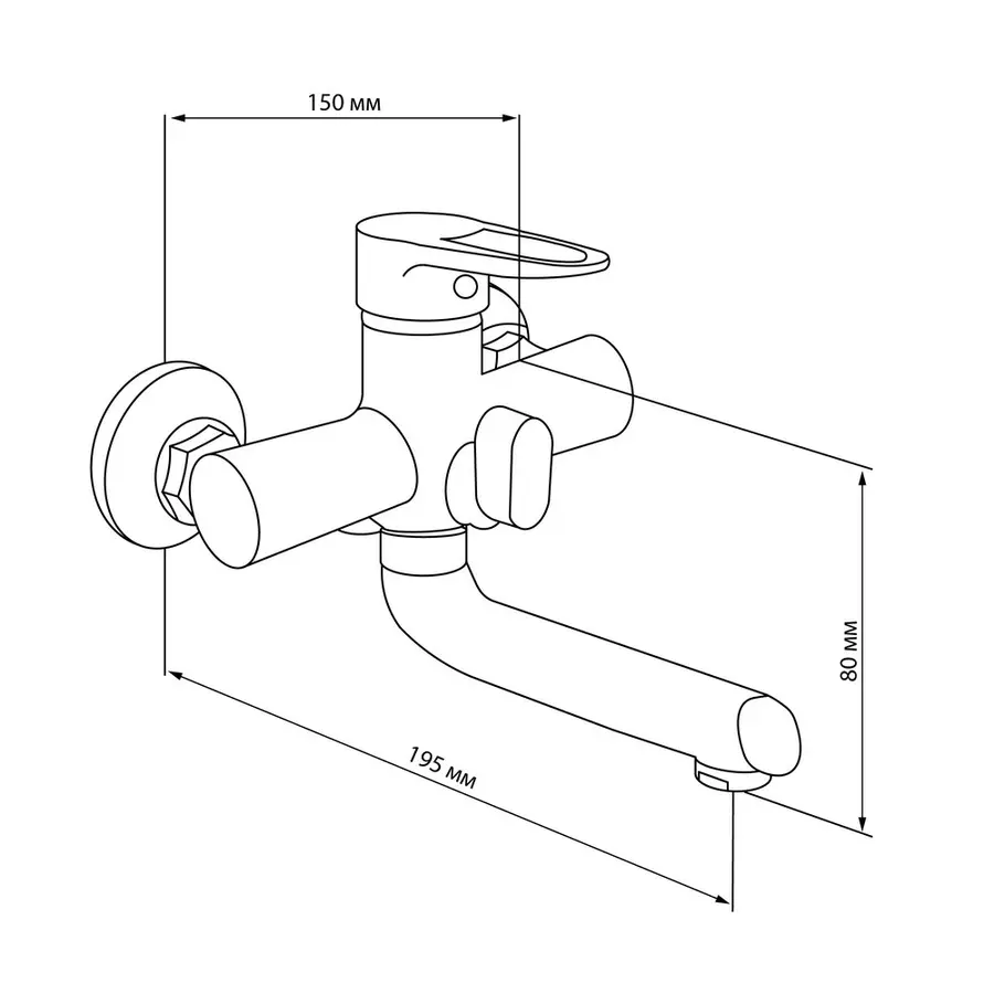 Змішувач для ванни GF (NKS)S-02-005BN