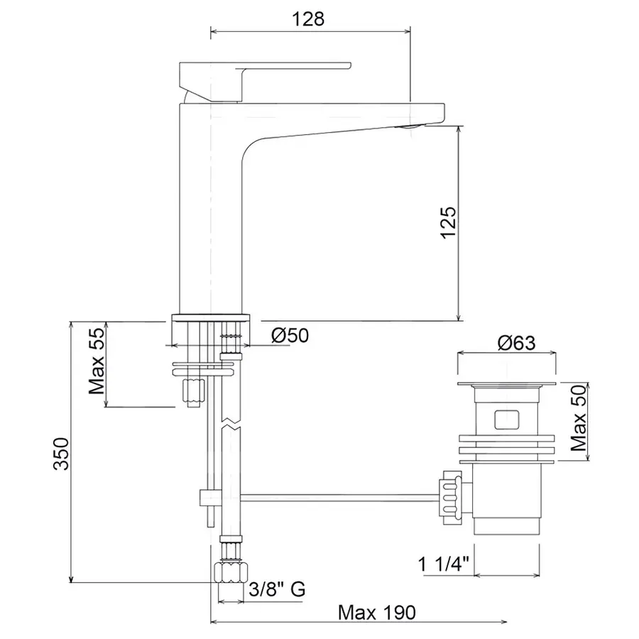 Смеситель для раковины Bianchi Freedom LVBFRE200246IMCRM