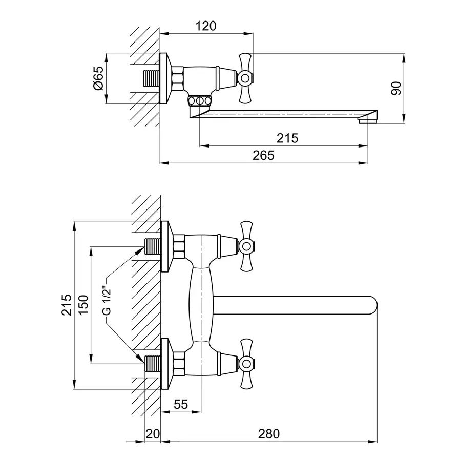 Змішувач для кухні Lidz (CRM) 75 21 361