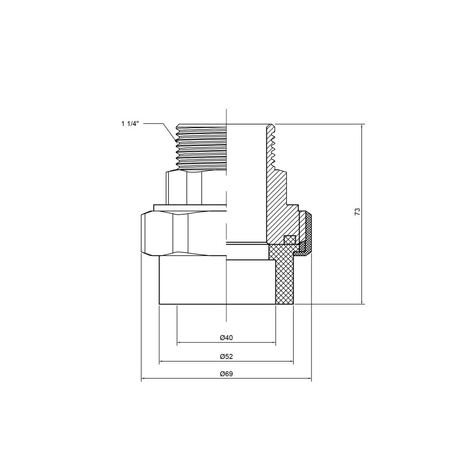 Сгон "Американка" PPR Thermo Alliance 40х1 "1/4 ОР