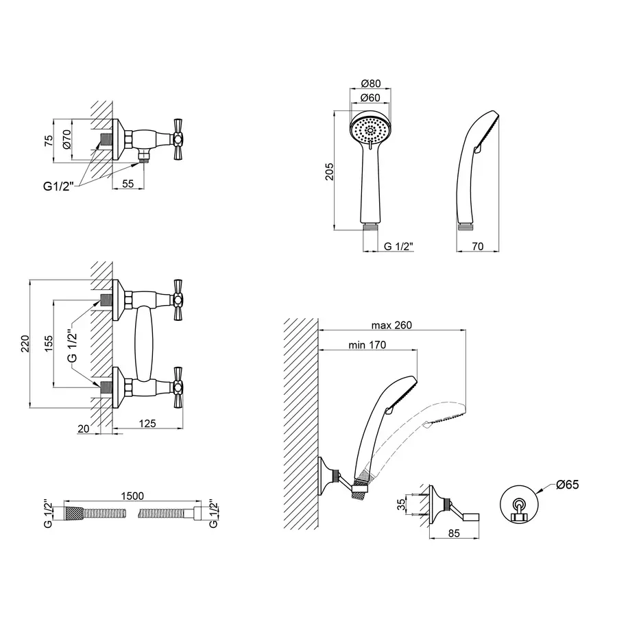 Змішувач для душу Qtap Liberty CRM 363