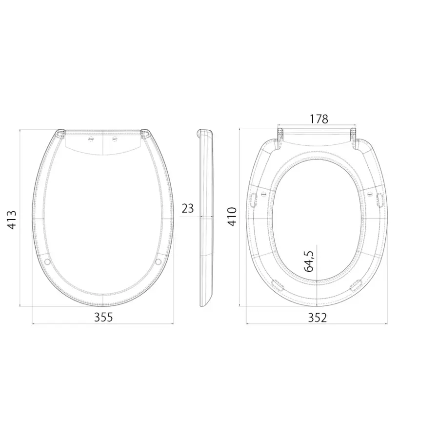 Сиденья для унитаза ANI Plast WS0100