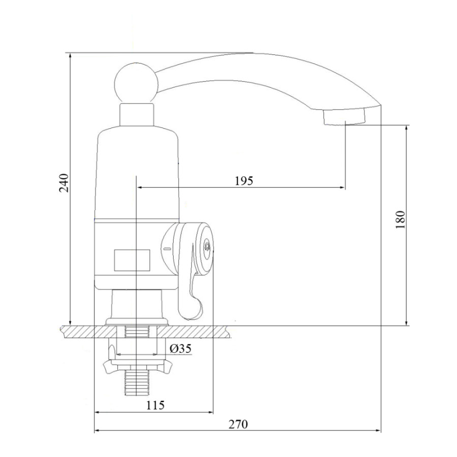 Кухонный электрический смеситель GF (WHI) E-40-110