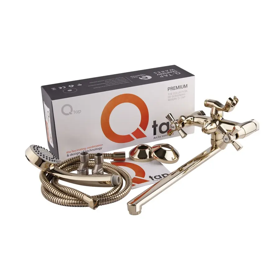 Змішувач для ванни Qtap Liberty ORO 140