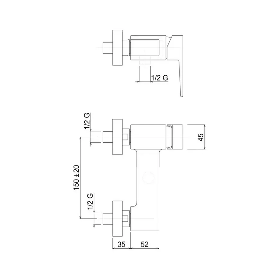 Смеситель для душа Bianchi Jump ESDJUM200506500CRM