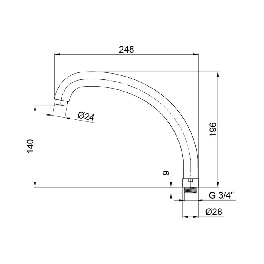 Вилив для кухні Lidz 54 01 273 01